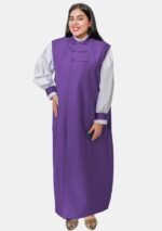 Nexora Clergys 3-Stripe Clerical Chimere for Female Bishops