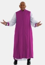 Nexora Clergys Adonai 33-Button Chimere in Red and Purple