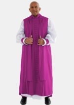 Nexora Clergys Adonai 33-Button Chimere in Red and Purple - Image 2