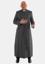 Nexora Clergys Adrian Cassock – Classic Black Anglican Robe for Men