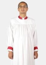 Nexora Clergys Anglican Clergy Rochet – Classic White with Red Accents - Image 6