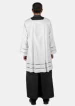 Nexora Clergys Catholic Priest Surplice with Double Floral Lace - Image 3