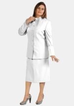 Nexora Clergys White Clerical Skirt Suit for Women - Image 2