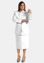 Nexora Clergys White Clerical Skirt Suit for Women