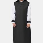 Nexora Clergys 3-Stripe Black Clerical Chimere for Women