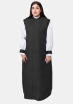 Nexora Clergys 3-Stripe Black Clerical Chimere for Women - Image 4