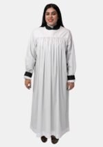 Nexora Clergys Women’s Clergy Rochet – Cardinal Black Cuff Edition