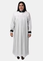 Nexora Clergys Women’s Clergy Rochet – Cardinal Black Cuff Edition - Image 4