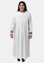 Nexora Clergys Women’s Clergy Rochet – Cardinal Grey Cuff Edition - Image 4