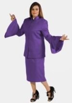Nexora Clergys Elegant Purple Clergy Dress – Designer Button Edition - Image 6